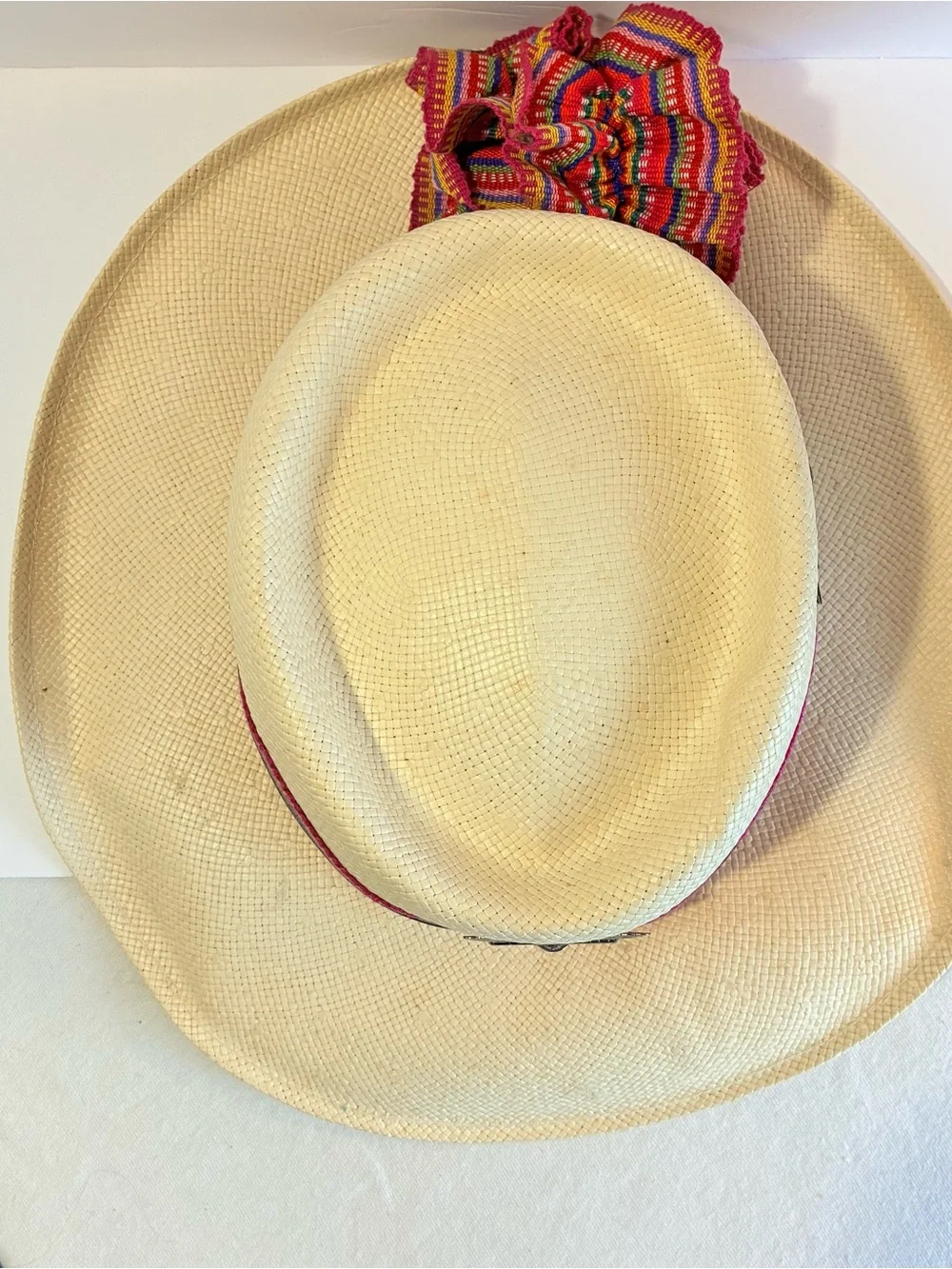 Mexico Straw Cowboy Hat Southwestern Serape Boho Western Festival Rancher L